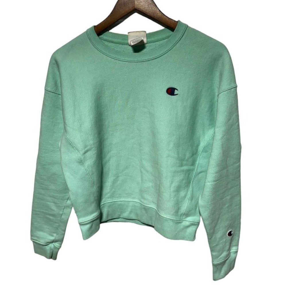 Champion Reverse Weave Sweatshirt Green Size Small